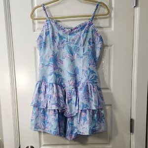 Wild Fable Floral Layered Mini Dress - Blue and Purple